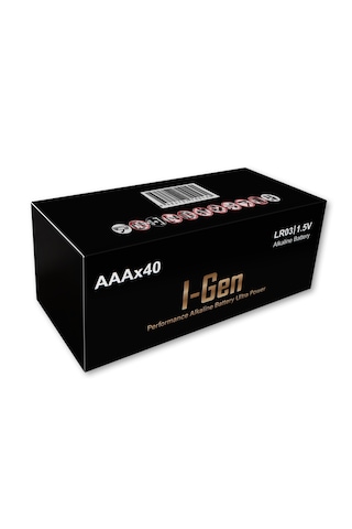 I-Gen A115 Ultra Alkalin AAA İnce Kalem Pil 40'lı Paket LR03 1.5V