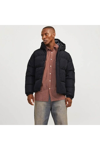 Jack & Jones 12256974 Erkek Siyah Mont & Kaban