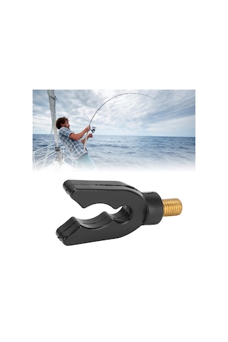 Xindoker Siyah Pvc Bakır U Şekilli Olta Demiri Tutucu, Kaymaz Koruyucu, Çıkarılabilir, Deniz Göl Nehir Uygun Olta Aksesuarı