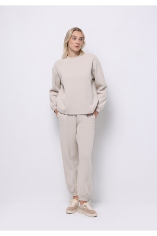 Colins Regular Fit Orta Bel Düz Kadın Bej Eşofman Altı Cl1076454 Q1.v2 Lbg Light Beige