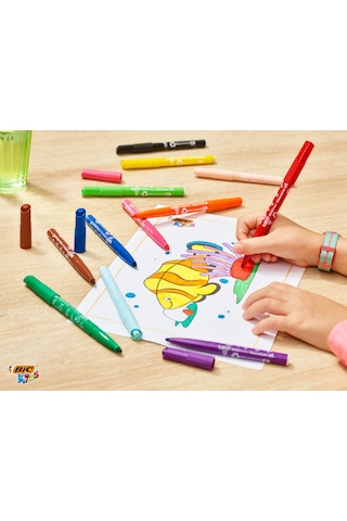 Bic Visa XL Jumbo Keçeli Boya Kalemi 12'li