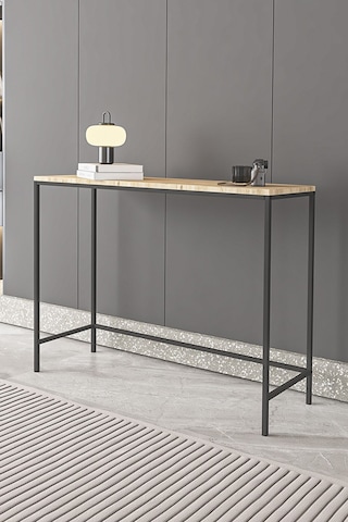 Canvas Meşe Metal Dresuar Siyah