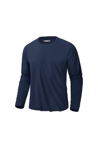 Rich Erkek Lacivert Basic Uzun Kollu Tişört Body T-shirt Lacivert