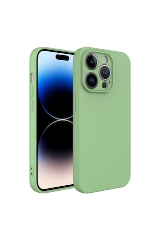 Apple Uyumlu iPhone 14 Pro Max Kılıf Zore Kamera Korumalı Mara Lansman Kapak Light Green