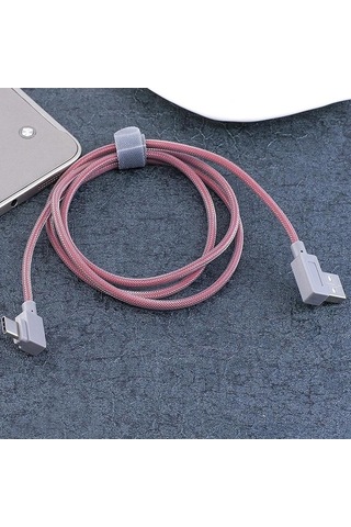 Trendooze Homyl 1 Metre 3.3 Ft Usb Type-c Sincronizasyon Şarj Cihazı Altın-gül Tarif Edildiği Gibi
