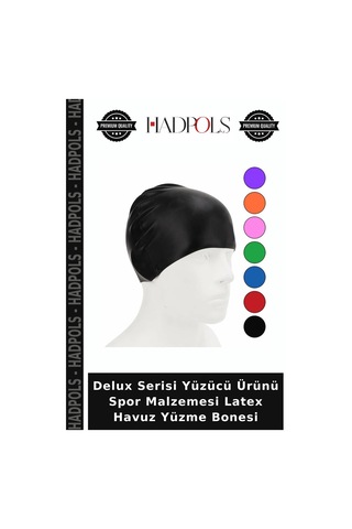 Delux Serisi Yüzücü Ürünü Spor Malzemesi Latex Havuz Yüzme Bonesi Çok Renkli