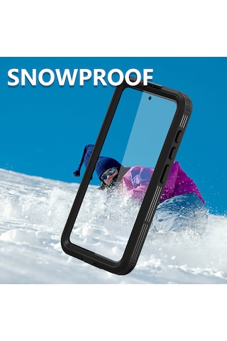 Samsung Galaxy Uyumlu S23 Kılıf 360 Su Geçirmez 1-1 Silikon Zırhlı Kapak