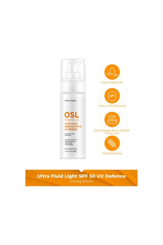 OSL Omega Skin Lab Ultrafluid Sensitive Kuru ve Hassas Ciltler İçin Güneş Kremi SPF50 50 ML