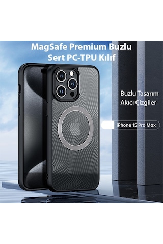 Dux Ducis Apple Uyumlu iPhone 15 Pro Max Magsafe Buzlu Sert Pc-tpu Kılıf