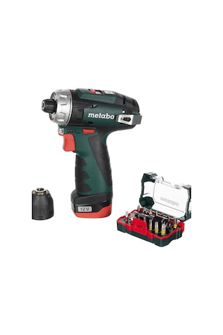 Metabo Powermaxx BS 12V Şarjlı Matkap + Çift Akülü Bez Çantalı Set 600079510