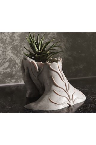 Hüzünle Yeşeren Saksı - 20 Cm Modern Tasarım