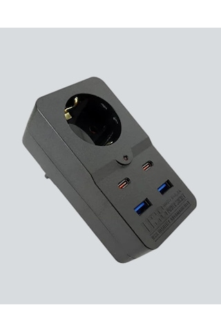 Tr Termal Korumalı Priz Otomatik Çocuk Kilidi 4 Usb Type C 0