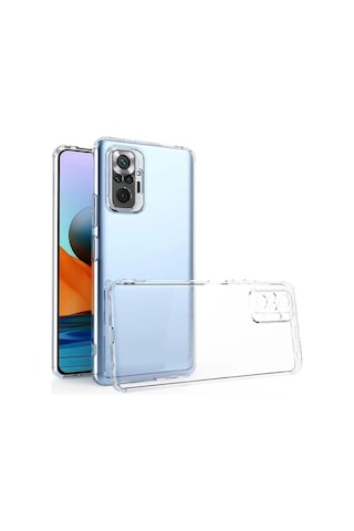 Xiaomi Redmi Note 10 Pro Uyumlu Şeffaf Kılıf Ultra Koruma Hassas İnce Tasarım -kamera Korumalı Beyaz
