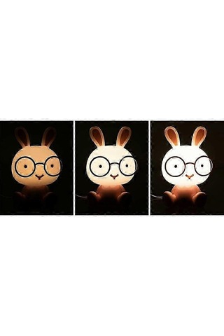 Pembe Tavşan Led Gece Lambası