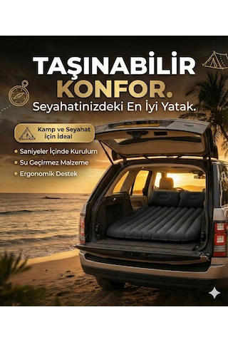 Araç İçi Kamera Araç İçi Şişme Yatak Araba Ve Kamp Yatağı Çanta Elektrikli Pompa Tamir Kiti Ve Yastıklı Yatak Seti