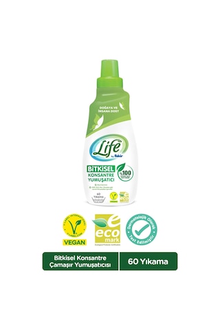 Life By Fakir %100 Bitkisel Bazlı Konsantre Çamaşır Yumuşatıcısı 60 Yıkama 1500 ML