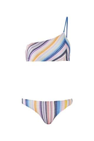 Missoni Tek Omuzlu Triko Bikini Mavi Çok Renkli
