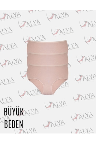 Alya Underwear Kadın Battal Külot - 3 Adet Siyah 8xl, 9xl, 10xl Ten