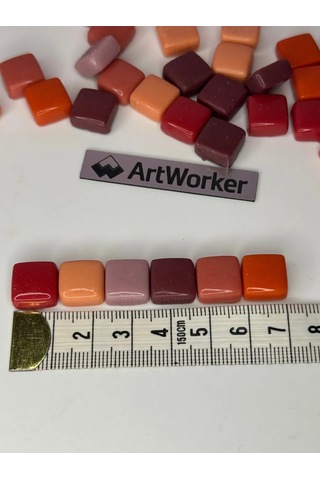 Artworker Flory12 Kiraz Kırmızı Cam Fayans, 0,9 Kg 439503425