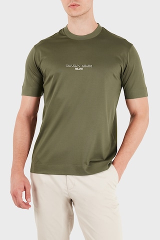 Emporio Armani Pamuklu Yuvarlak Yaka Regular Fit T Shirt Erkek T Shirt Em007353 Af10017 M7312 Haki