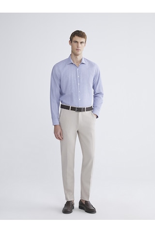 Lcw Busıness Lacivert Slim Fit Uzun Kollu Çizgili Erkek Gömlek