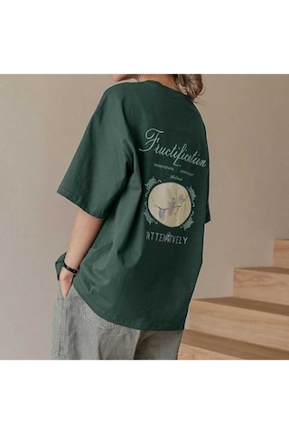 Noıssey Yeşil Baskılı Oversize