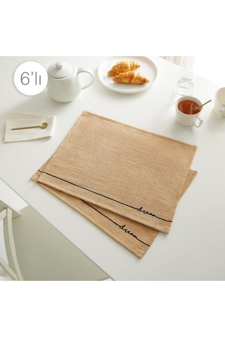 Ocean Home Textile 6'li Dream Jüt Amerikan Servis Seti 45 X 35 Cm Genel