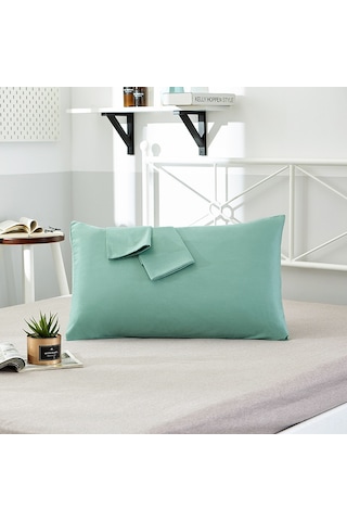 Hfambition Beyaz Tek Renkli 48x74 Kumaş Yastık Kılıfı, 40 Kumaş, Ev Otel İçin Dayanıklı, Tek Kişilik Çift Paket Diğer