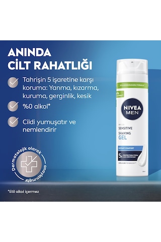 Lexroo Men Erkek Hassas Tıraş Jeli 200 Ml,tahrişe Ve Yanmaya Karşı Koruma,alkolsüz Formül,hassas