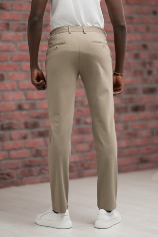 Paul Martin Regular Fit Likralı Penye Kumaş Beli İplikli Ve Lastikli Jogger Pantolon Açık Kahverengi