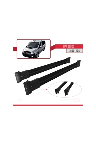 Fiat Scudo 2006-2016 Arası Fly Model Ara Atkı Tavan Barı Siyah