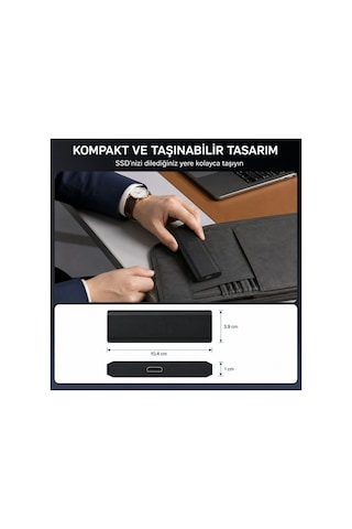 M.2 Ssd Kutusu Usb 3.0 Type-c Harici Ssd Disk Kutusu, Nvme M.2 Ssd Uyumlu, 2tb Kapasite Desteği, Pcıe M-key