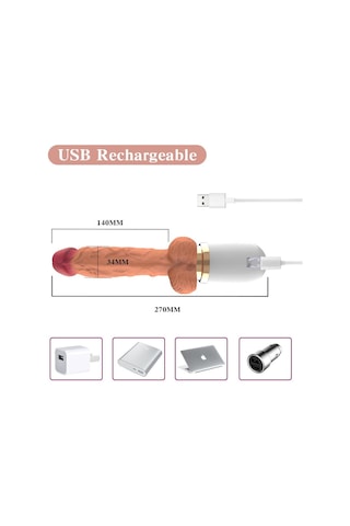 Pembe Tilki Uzaktan Kumandalı Hareketli Dildo