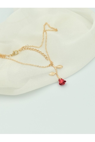 Brezza Lusso Jewelry Axcce Serie Gül Kolye Gold