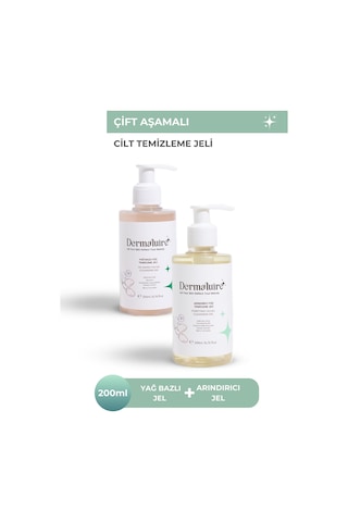 Dermaluire Yağ Bazlı Yüz Temizleme Jeli 200 ML + Arındırıcı Yüz Yemizleme Jeli 200 ML