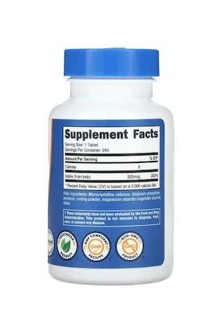 Nutricost Kelp Capsules, 325mcg Of Iodine, 240 Tablets Aromasız