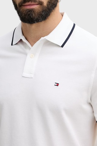 Tommy Hilfiger Pamuklu Regular Fit Düğmeli Polo Yaka T Shirt Erkek Polo Yaka T Shirt Mw0mw42748 Ybr Beyaz