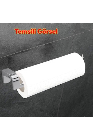 Badem10 Banyo Lavabo Mutfak Aparat Uzun Kağıt Havluluk Açık Kağıtlık 26 Cm Metal Sağlam Krom Genel