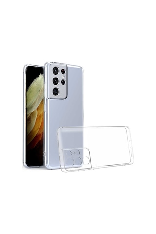 Adige Samsung Galaxy Uyumlu S21 Ultra Kılıf Kamera Korumalı Süper Silikon