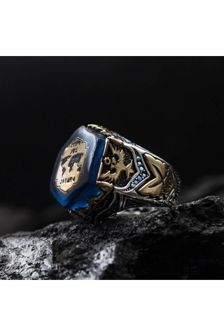 Islam Usta Tasarımı Miras Gümüş Erkek Yüzük