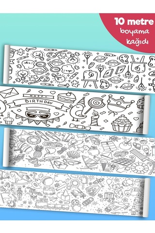 Bebek Ve Çocuk İçin 10 Metre Rulo Boyama Kağıdı