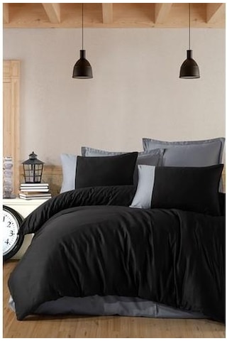 Clasy Tek Kişilik Ranforce Nevresim Takımı Pure V1 Siyah