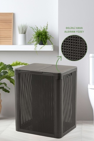 Smartduo İki Bölmeli Çamaşır Sepeti 84lt. Antrasit