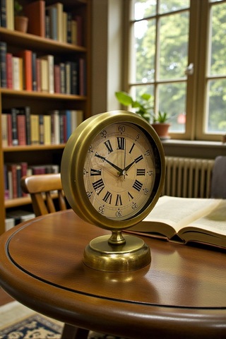 River World Masa Saati Metal 25 Cm X 20 Cm Majestic Time Eskitme Çok Renkli