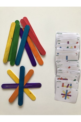 Renkli Çubuklar Etkinlik Seti- Montessori Etkinlik Okul Öncesi-anaokulu Etkinlik Seti