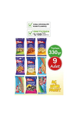 Paşa Kuruyemiş Lezzeti Keşfet 9 x 330 G