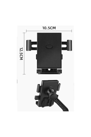 Otommatik Model Motosiklet Telefon Tutucu Ayna Bağlantılı - 9091864524000ynt