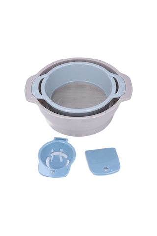 Konesam Mutfak Fırın Aleti: 4 Parça Pp Malzeme Toz Eleği, Derin Tabaklı, Taşınabilir Ve Yığılabilir Tasarım Diğer