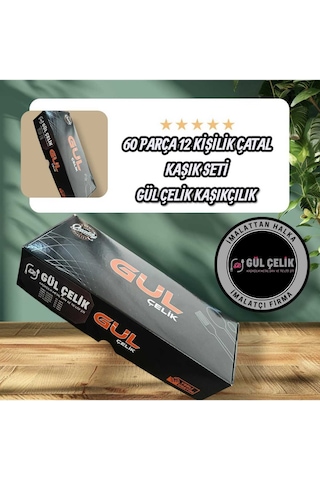 Kaveh 60 Parça Kaşık Çatal Seti Paslanmaz Çelik 1-mm İnox