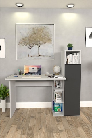 Diamond Dolaplı Çalışma Masası Antrasit Antrasit
